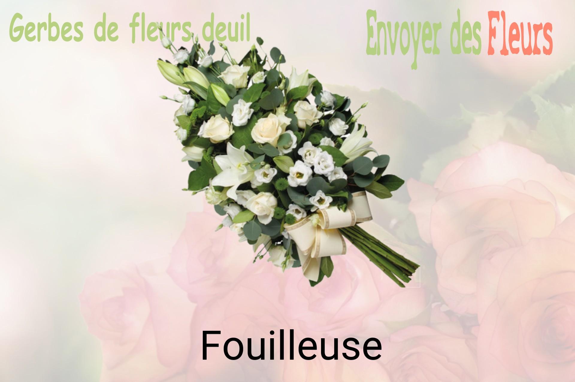 Gerbe de fleurs de deuil livrée à Fouilleuse